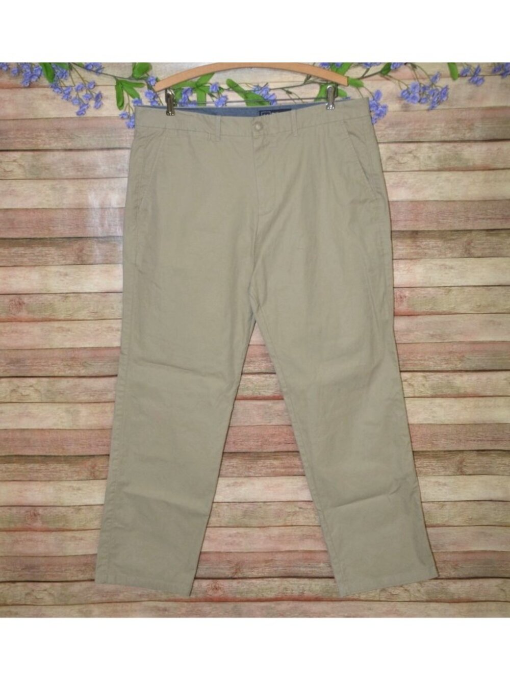 GAP Mens Relaxed Fit Chino Pants Khaki Tan Beige Cotton Straight Leg 36x32